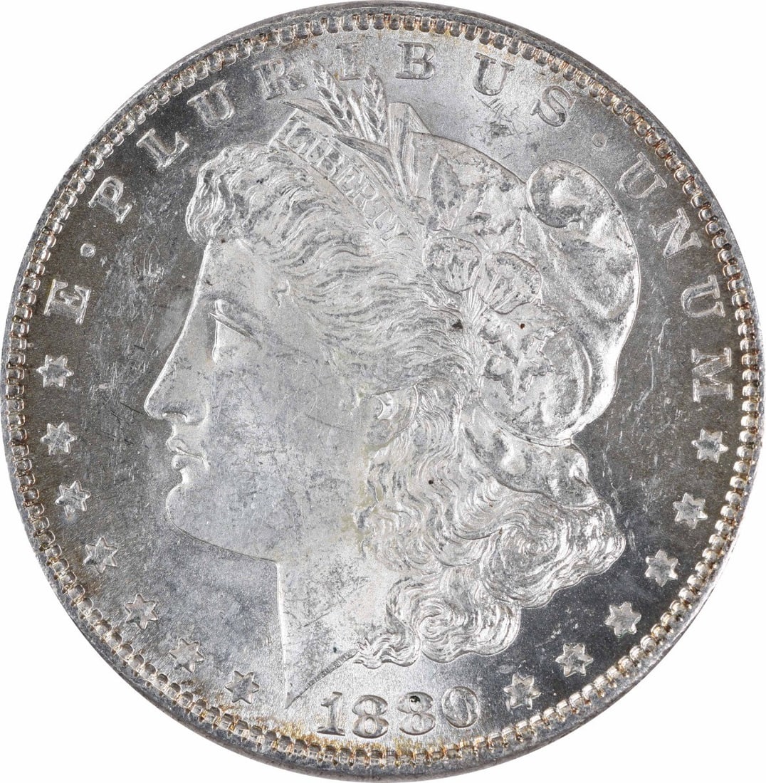 Uncirculated 1880-O Silver Dollar Morgan BU New Orleans Mint: Uncirculated 1880-O Silver Dollar Morgan BU New Orleans Mint This is an uncirculated 1880-O Morgan Silver Dollar from the United States. The coin is composed of silver and features the New Orleans min