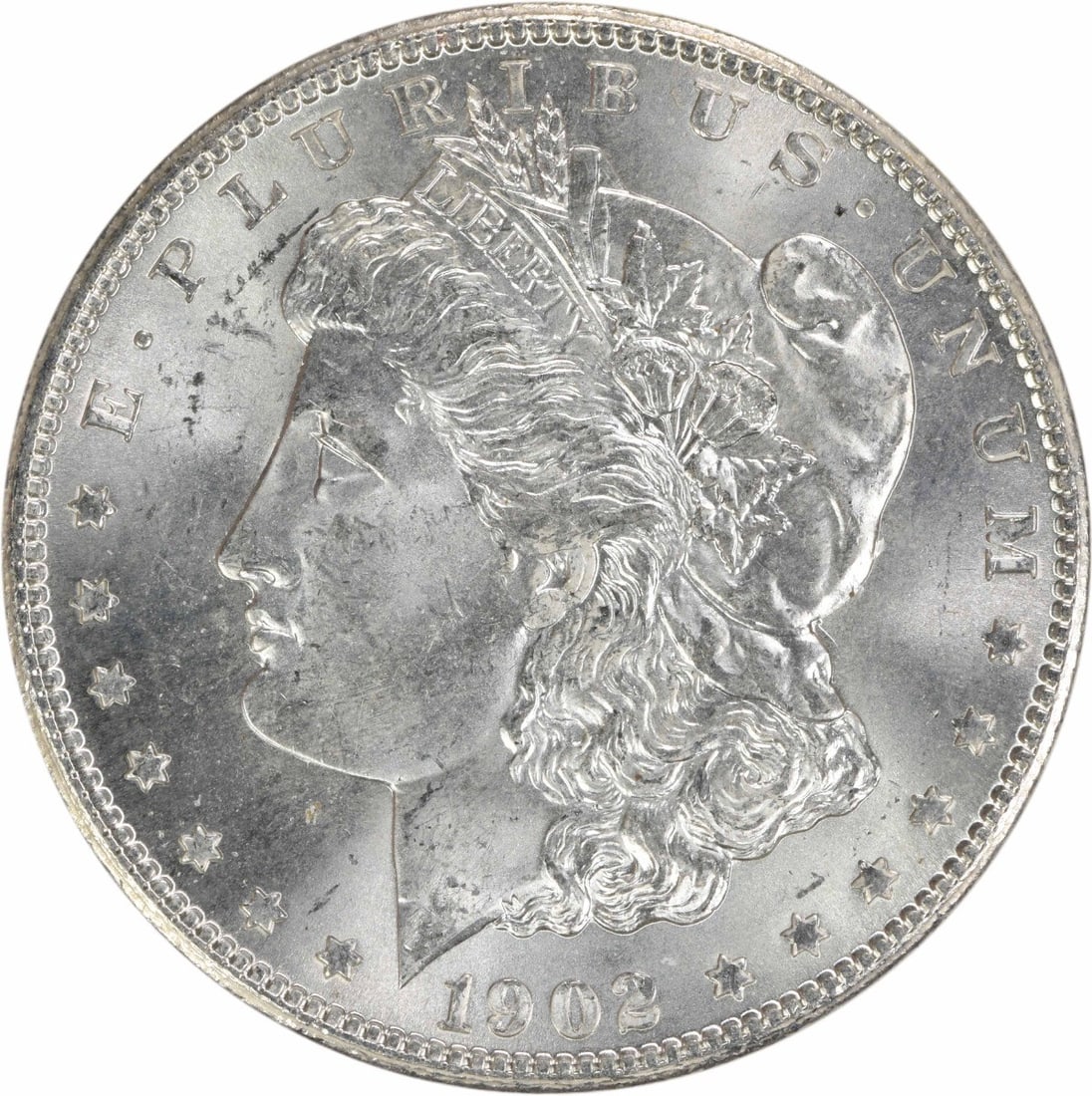 Choice BU 1902-O Silver Dollar Morgan Uncirculated Uncertified: Choice BU 1902-O Silver Dollar Morgan Uncirculated Uncertified This is an uncirculated 1902-O Morgan Silver Dollar featuring a Choice Brilliant Uncirculated (BU) grade. Struck at the New Orleans Mint,