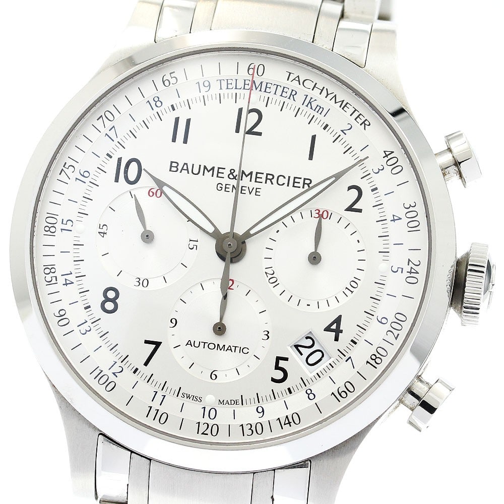 Baume Mercier Capeland 65716 Mens Chronograph Wristwatch: Baume Mercier Capeland 65716 Mens Chronograph Wristwatch Baume & Mercier Capeland Chronograph men's wristwatch in pre-owned condition. Swiss-made and designed for men, this timepiece is identified as 
