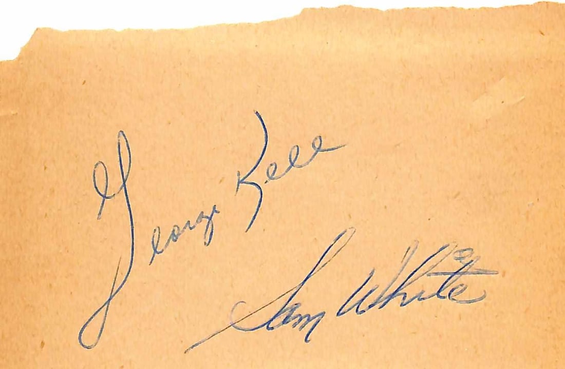 Boston Red Sox dual-signed vintage paper cut George Kell Sam White (1 of 1)