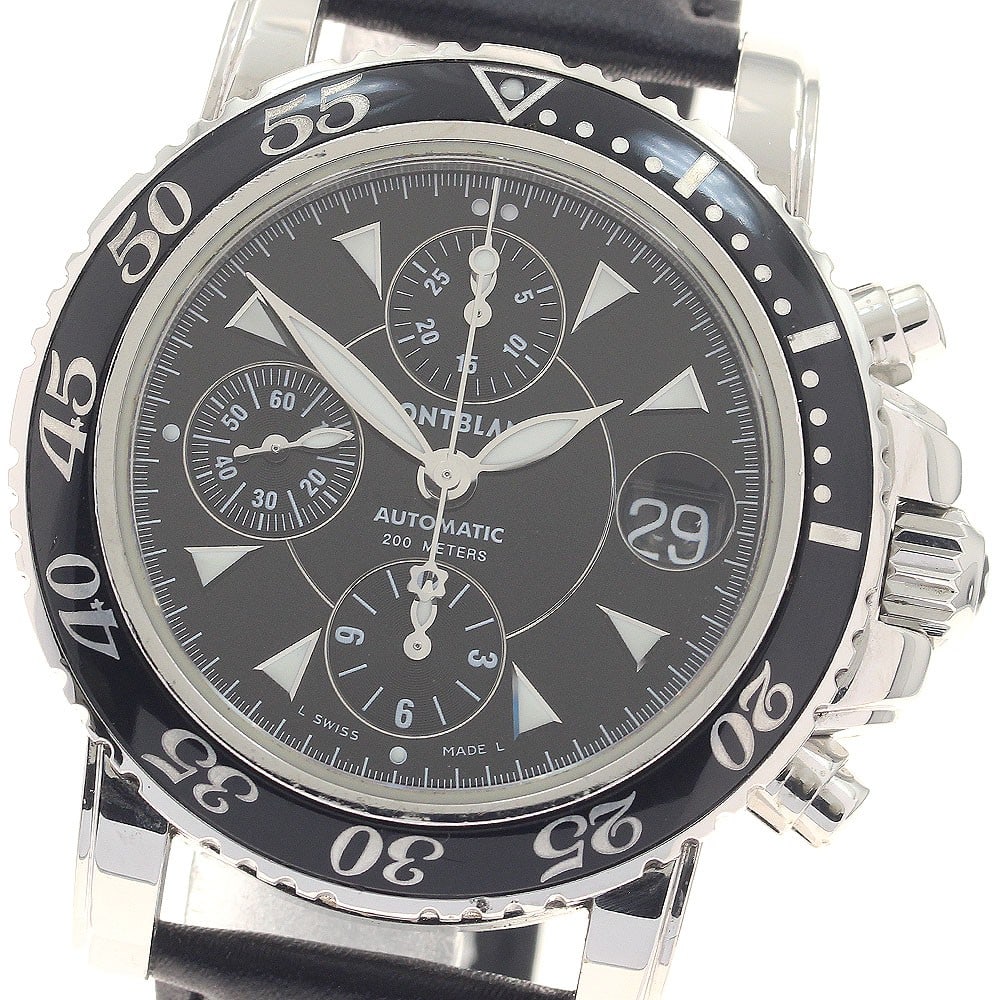 Mens Swiss Wristwatch Montblanc Meisterstuck Chronograph 7034 M29300: Mens Swiss Wristwatch Montblanc Meisterstuck Chronograph 7034 M29300 Montblanc Meisterstuck chronograph men's wristwatch. Pre-owned and of Swiss origin, this watch is identified as a wristwatch from t