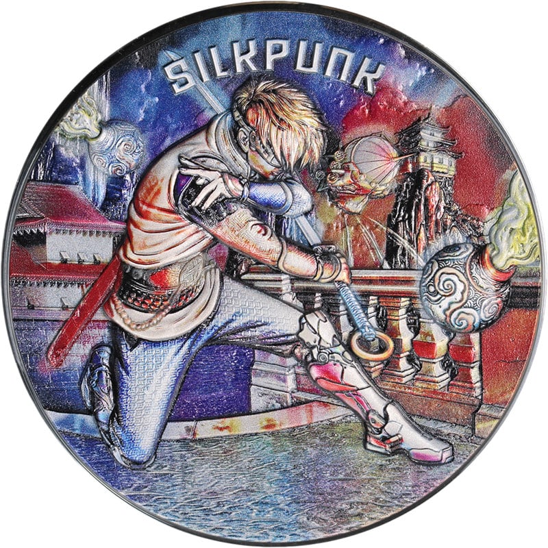 2025 Niue 200g Silver $15 The Punk Universe Silkpunk COA OGP: 2025 Niue 200g Silver $15 The Punk Universe Silkpunk COA OGP This 2025 Niue 200 Gram Silver $15 coin from The Punk Universe - Silkpunk series showcases exceptional eye appeal, featuring a stunning lus