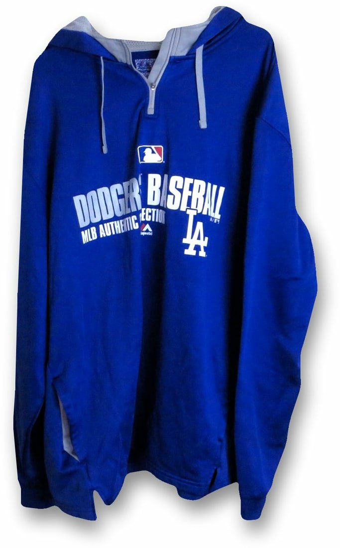 2014 Los Angeles Dodgers Carl Crawford Game Worn Hoodie with MLB Authentication (1 of 4)