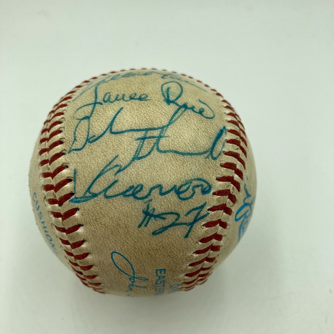 Vladimir Guerrero 1996 Harrisburg Senators Team Signed Baseball JSA Authenticated: Vladimir Guerrero 1996 Harrisburg Senators Team Signed Baseball JSA Authenticated This is a unique game-used official minor league baseball signed by the Harrisburg Senators team in 1996, featuring fu