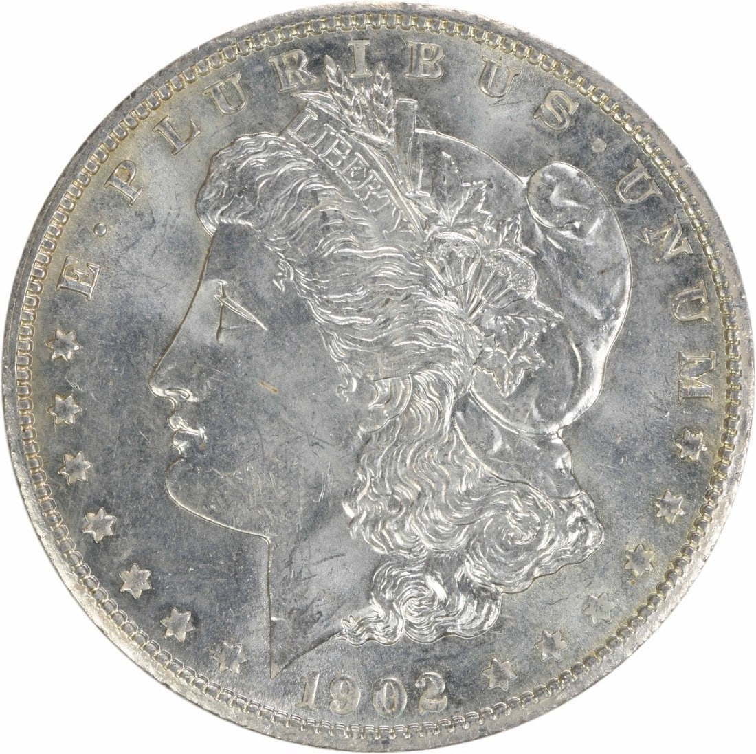 1902 O Mint Morgan Dollar Silver Choice Brilliant Uncirculated Uncertified: 1902 O Mint Morgan Dollar Silver Choice Brilliant Uncirculated Uncertified This is a 1902-O Morgan Silver Dollar from the United States, featuring the 'O' mint mark. The coin is uncirculated and class