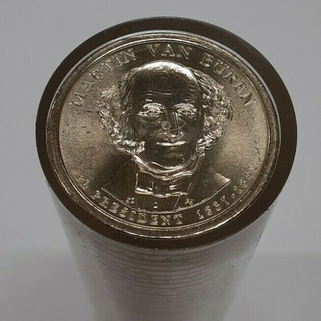 50 Uncirculated 2008-P Martin Van Buren Presidential Dollar Coins Roll (1 of 3)