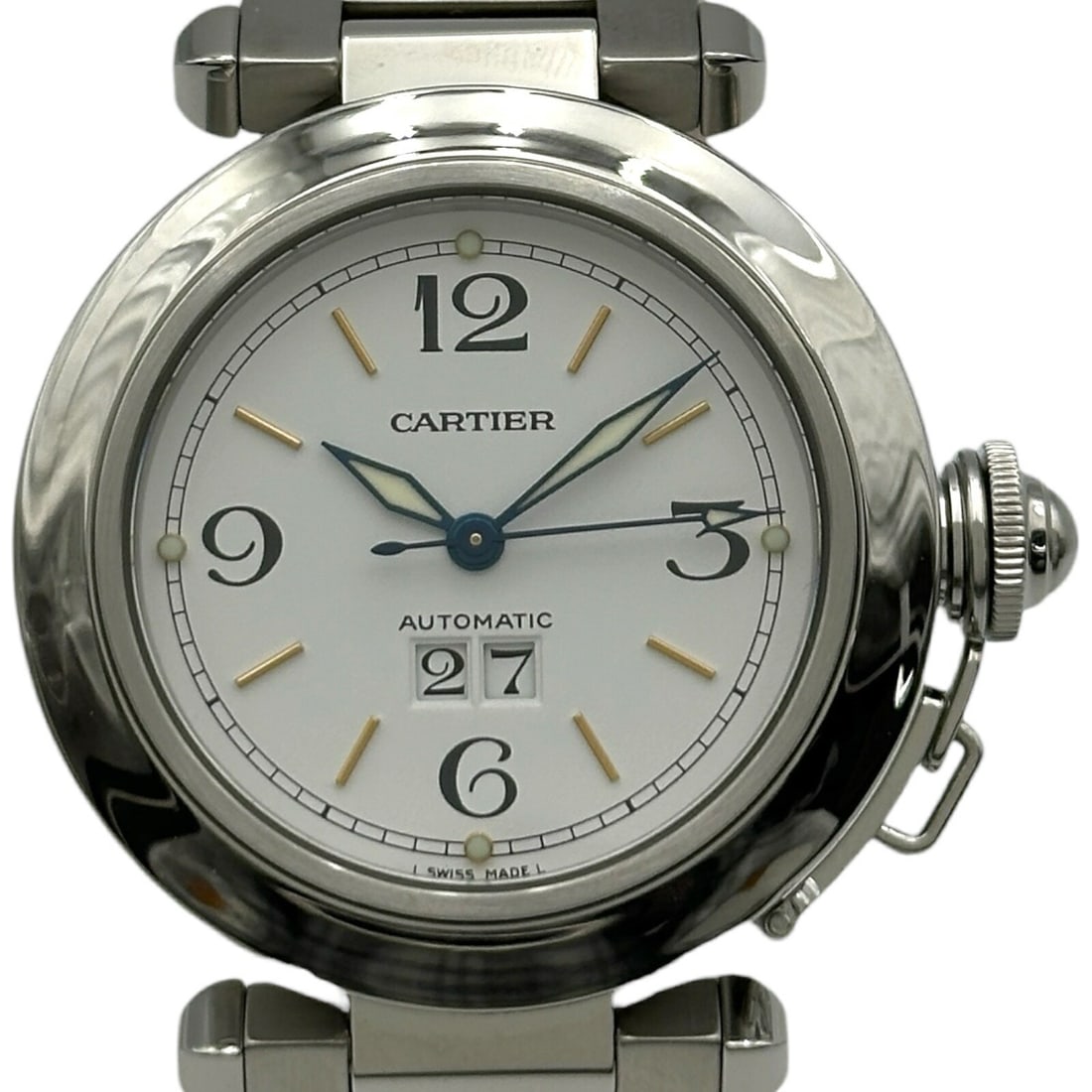 Cartier Pasha C Big Date Stainless Steel White Dial Automatic Watch (1 of 11)