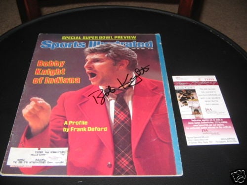 Signed Sports Illustrated Magazine Bob Knight Indiana Hoosiers Champs JSA COA (1 of 1)