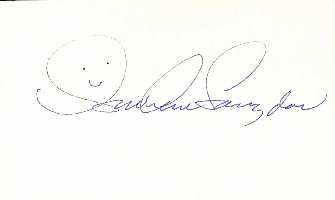 Sue Ane Langdon signed Beckett authenticated 3x5 index card (1 of 1)