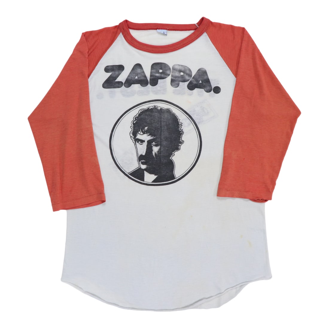 Vintage 1980s Frank Zappa Graphic Poly Cotton Jersey Shirt White Large: Vintage 1980s Frank Zappa Graphic Poly Cotton Jersey Shirt White Large This is an original vintage 1980s Frank Zappa "The Best" jersey shirt featuring graphics on both the front and back. Made from a 