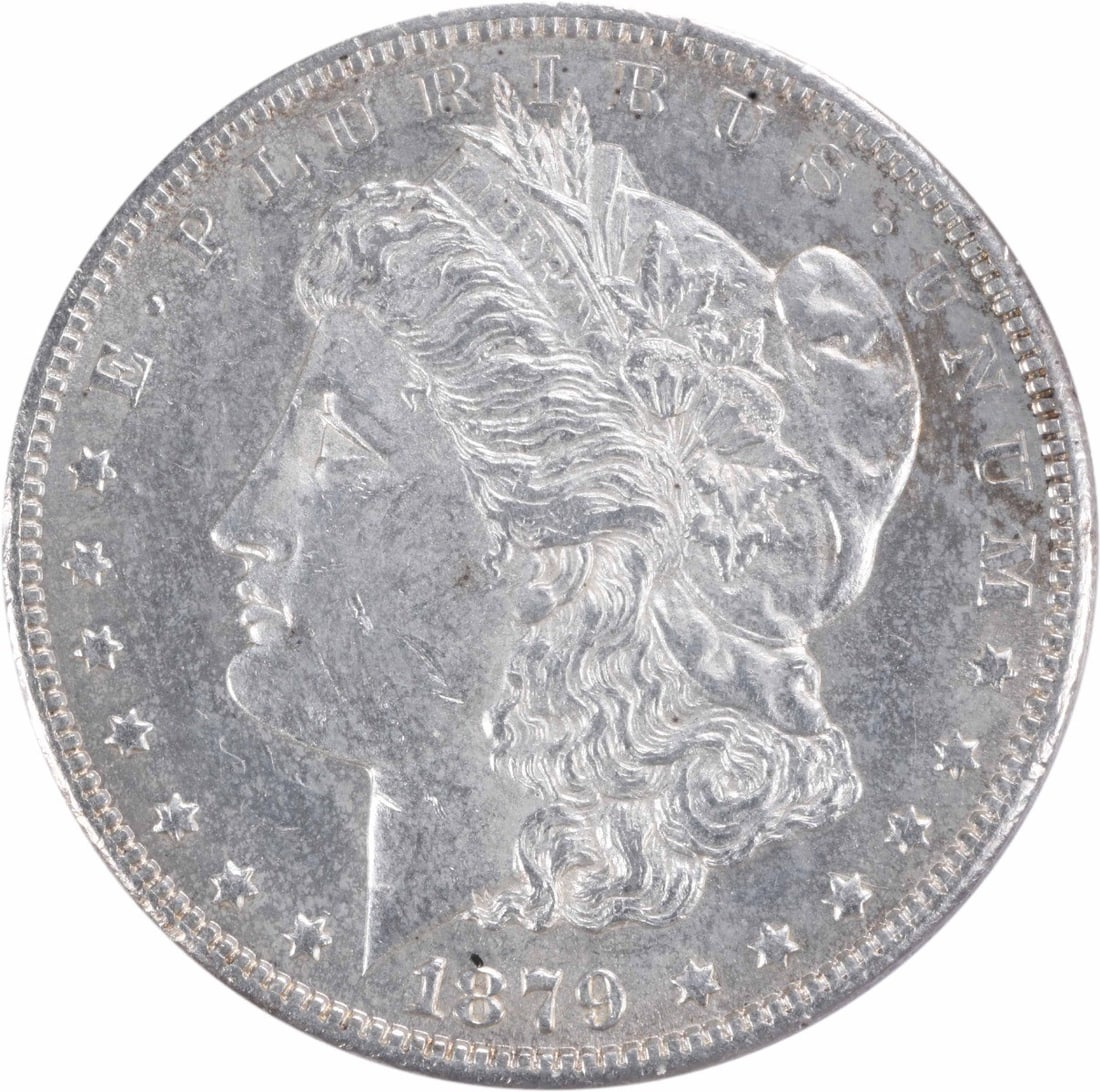 Morgan Dollar 1879 S Silver Coin Reverse 1878 Uncirculated BU Uncertified: Morgan Dollar 1879 S Silver Coin Reverse 1878 Uncirculated BU Uncertified This is an 1879-S Morgan Silver Dollar featuring the Reverse of 1878. The coin is uncirculated and has not been certified. It 