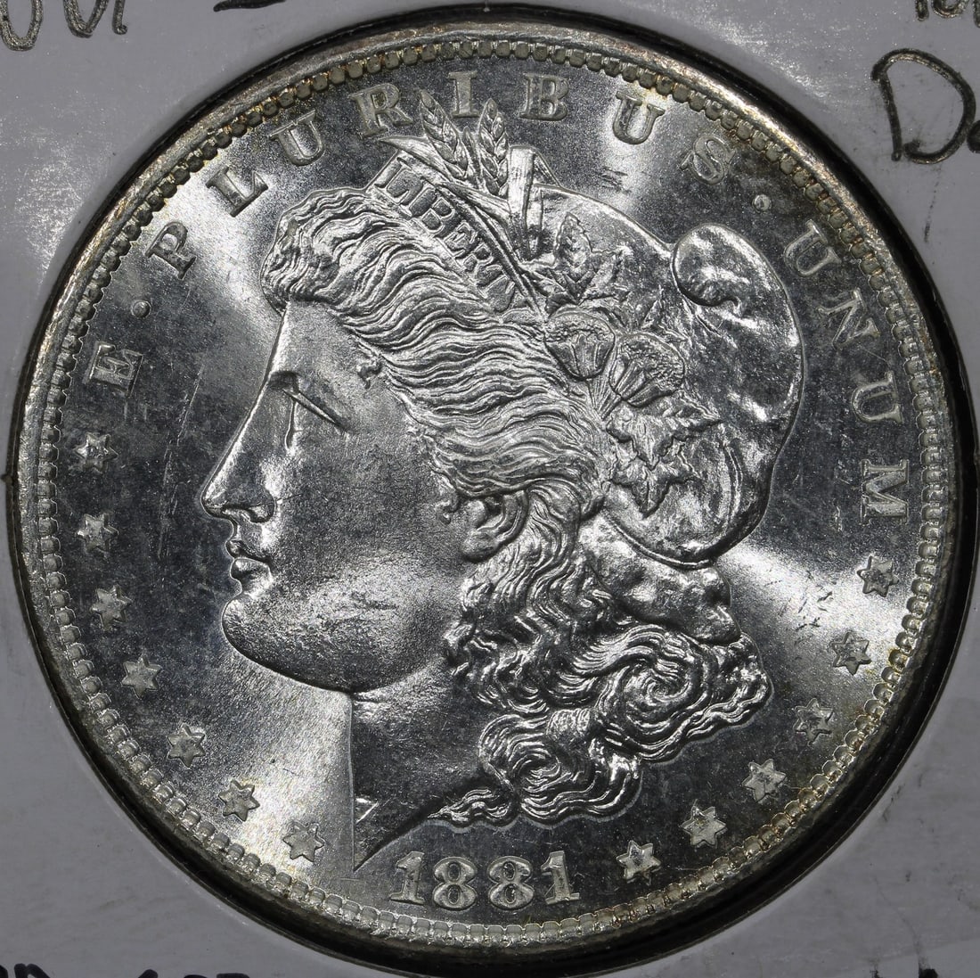 1881-S San Francisco Morgan $1 Silver Dollar Choice BU: 1881-S San Francisco Morgan $1 Silver Dollar Choice BU This 1881 Morgan Silver Dollar was minted in San Francisco and features a composition of 90% silver. The coin is in Choice Brilliant Uncirculated