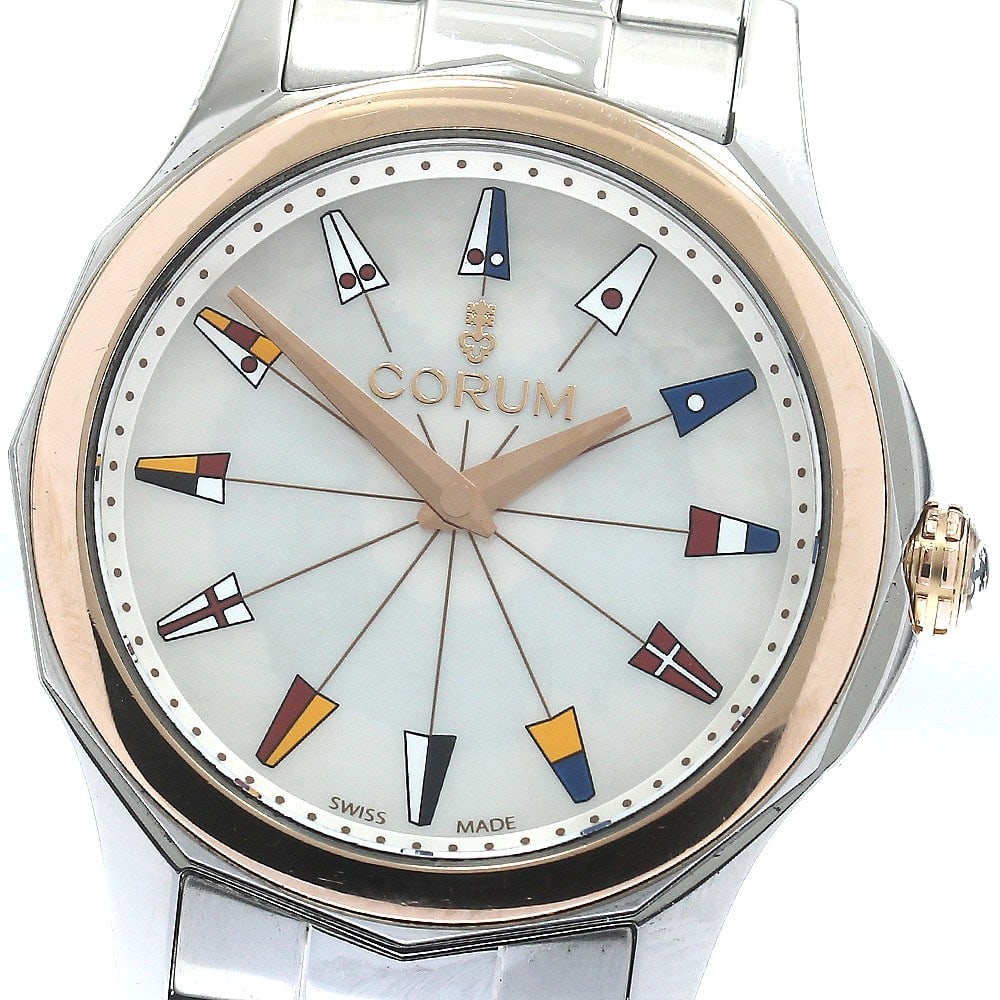 CORUM Admiral's Cup Legend 32 Wristwatch A020 03661 Limited: CORUM Admiral's Cup Legend 32 Wristwatch A020 03661 Limited Pre-owned CORUM Admiral's Cup Legend 32 wristwatch, Limited Edition, featuring a PG bezel. Swiss-made and designed for men. Specifications B