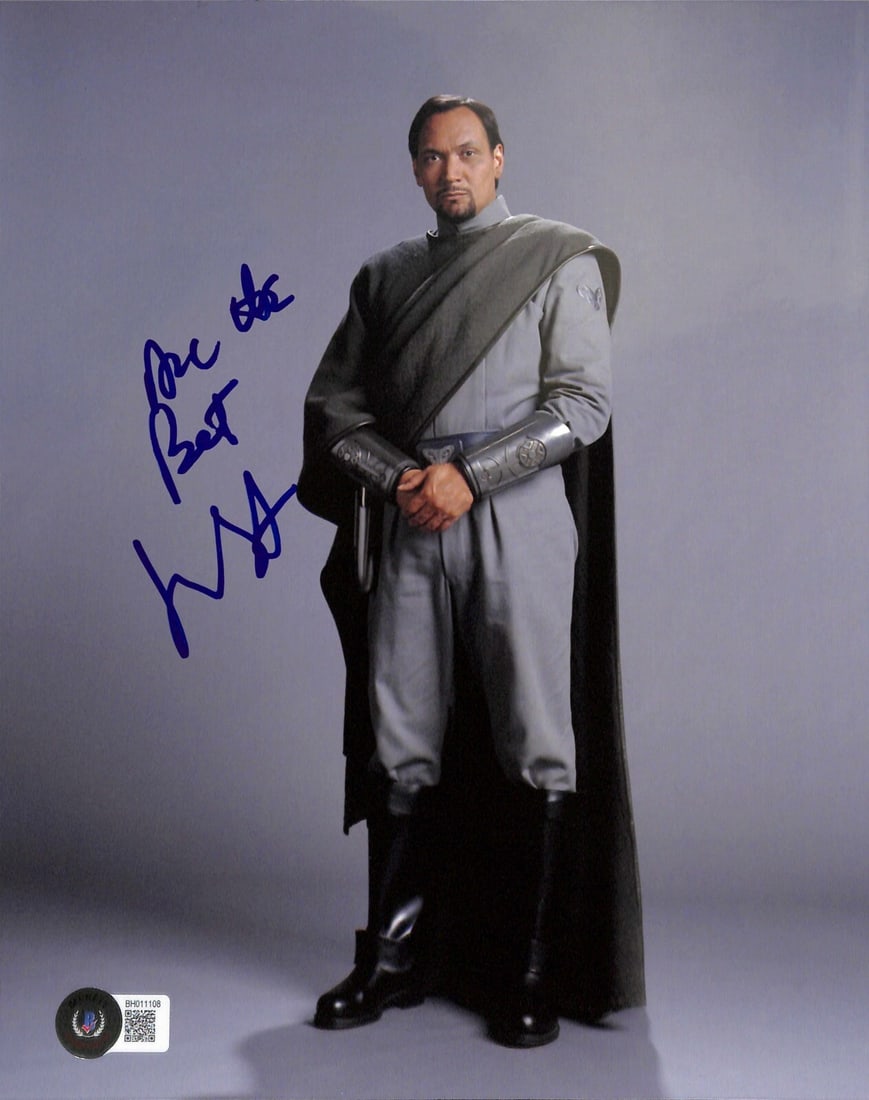 Autographed Jimmy Smits 8x10 Star Wars Photo Beckett Authenticated: Autographed Jimmy Smits 8x10 Star Wars Photo Beckett Authenticated This is an original 8x10 photograph signed by Jimmy Smits, who portrayed Senator Bail Organa in the Star Wars film. The autograph, in