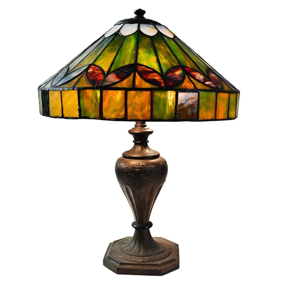 Art Deco Pairpoint leaded stained glass table lamp circa 1900-1920 (1 of 12)