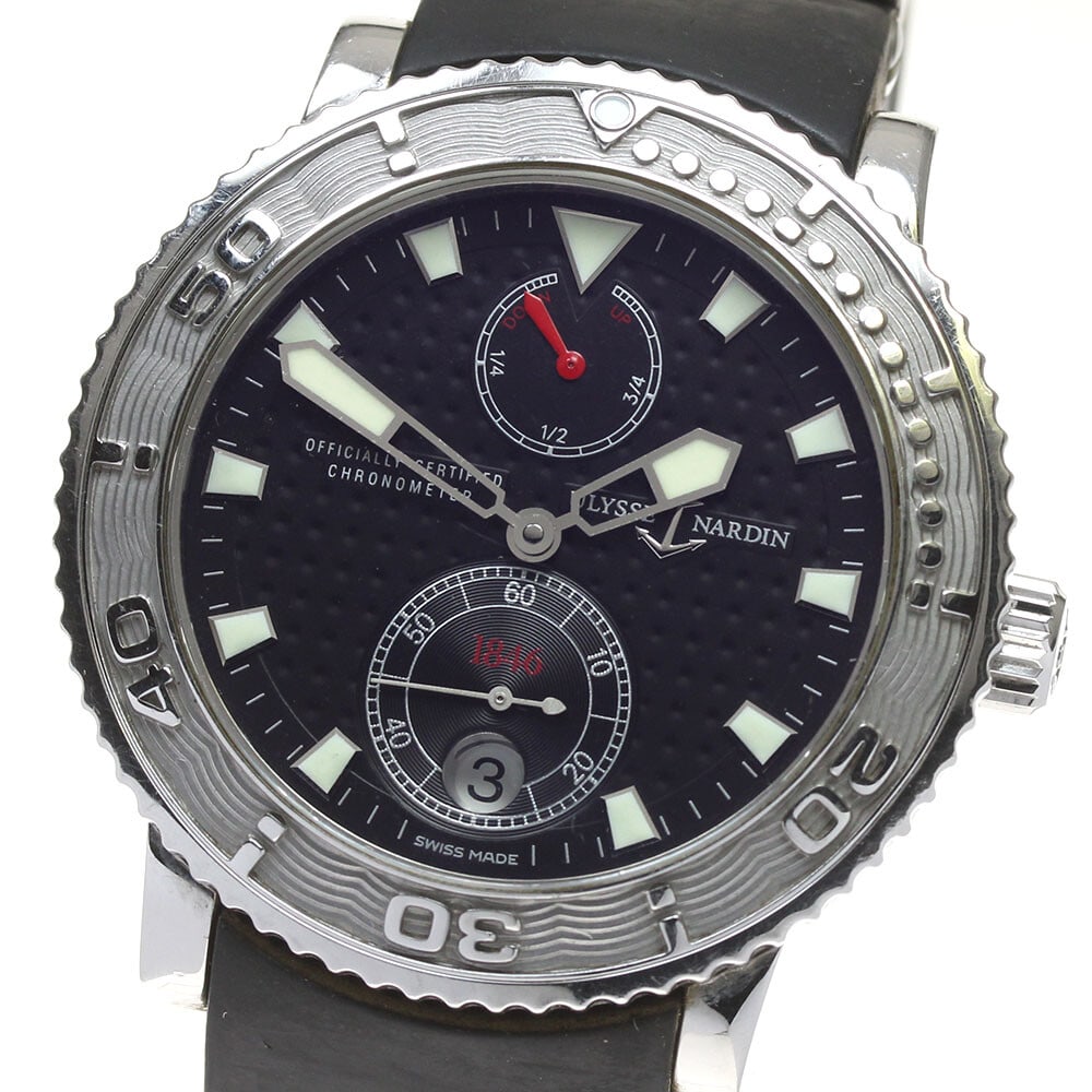 Ulysse Nardin Marine Diver 263-51 Men's Automatic Watch: Ulysse Nardin Marine Diver 263-51 Men's Automatic Watch The Ulysse Nardin 263-51 Marine Diver Chronometer is a sophisticated men's wristwatch, featuring a robust stainless steel case and a durable rub