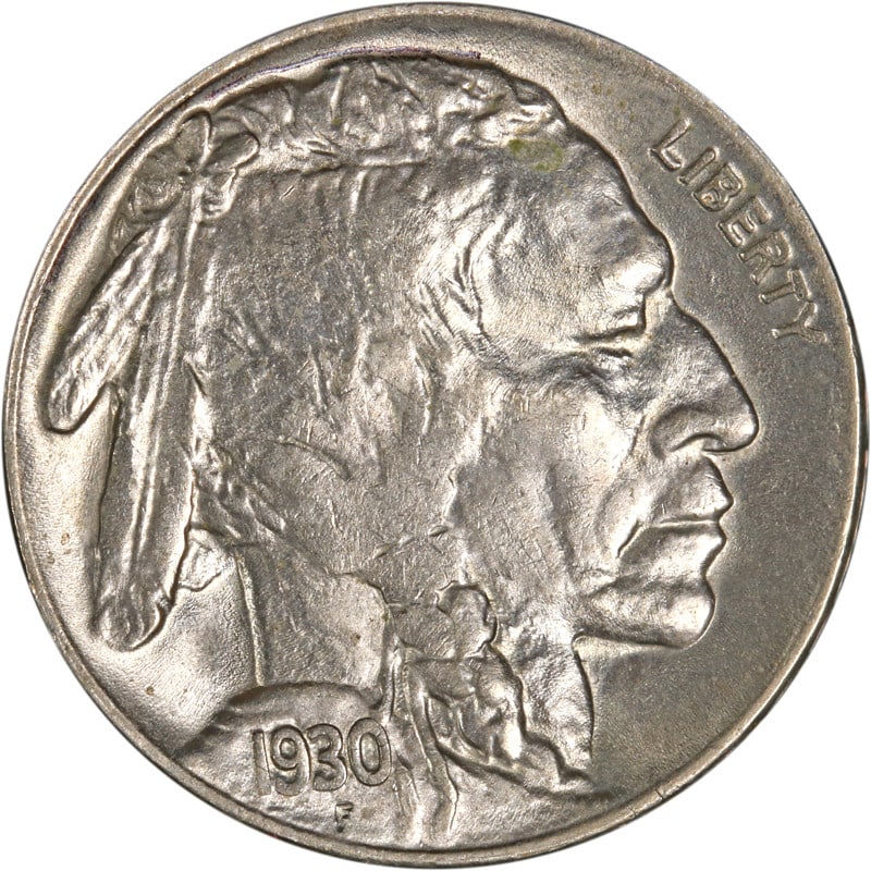 1930 Philadelphia Buffalo Nickel Circulated United States Coin (1 of 2)