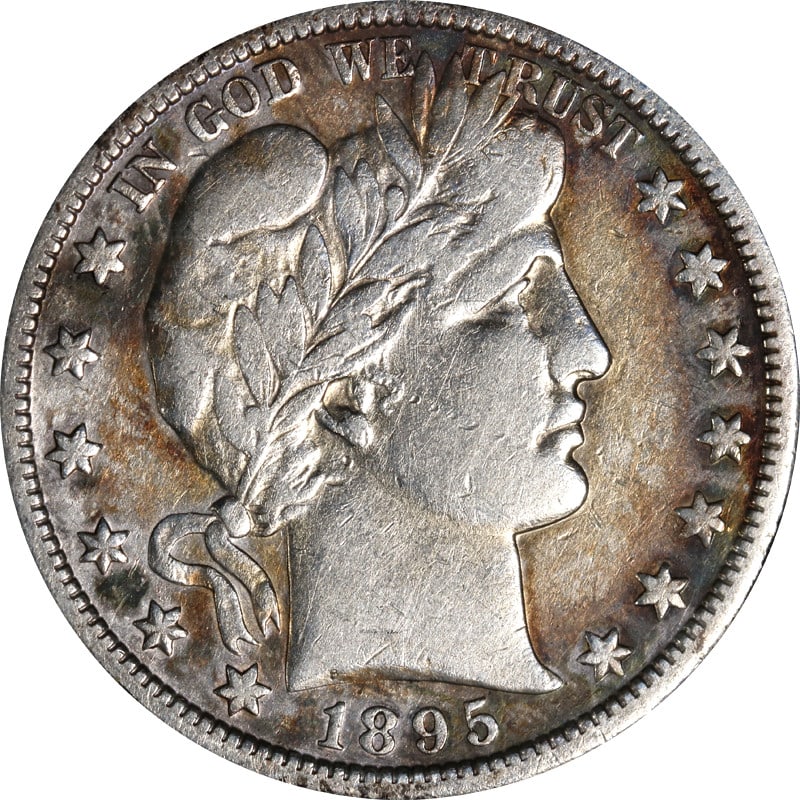 1895 O United States Barber Half Dollar Silver Coin: 1895 O United States Barber Half Dollar Silver Coin 1895-O Barber Half Dollar made of silver and struck for the United States. The coin is listed as circulated, pre-owned, and uncertified. Specificati