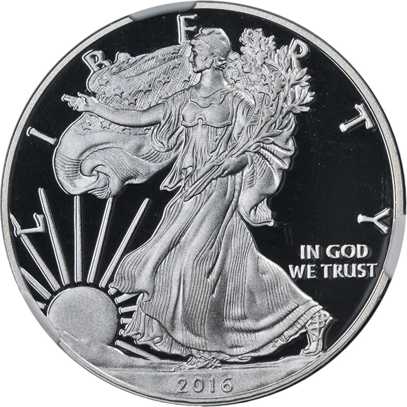 2016-W NGC Certified Silver American Eagle PF70 Ultra Cameo Lettered Edge (1 of 4)