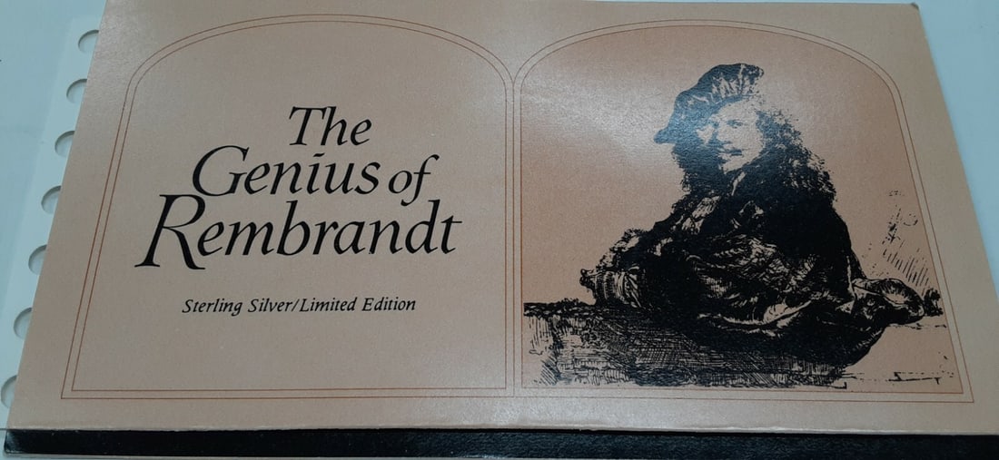 Rembrandt Jacob Blessing Sons Proof Sterling Silver Medal by Franklin Mint in Card (1 of 5)