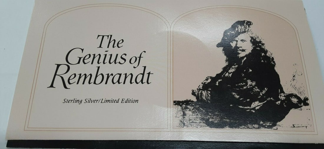 Sterling Silver Medal Flight Into Egypt Genius of Rembrandt in Card (1 of 5)