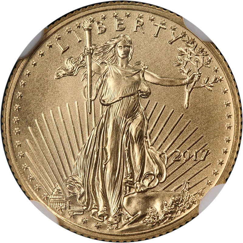 2017 Gold American Eagle $5 NGC MS70 First Releases Coin (1 of 4)