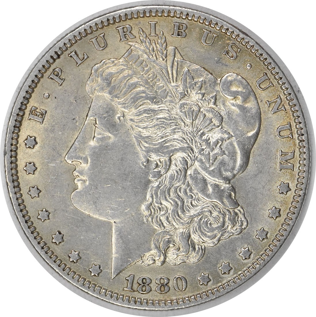 1880-O Morgan Silver Dollar AU Uncertified 90% Silver Coin: 1880-O Morgan Silver Dollar AU Uncertified 90% Silver Coin This 1880-O Morgan Silver Dollar is a stunning piece of American history, featuring a beautiful design by George T. Morgan. It is classified 