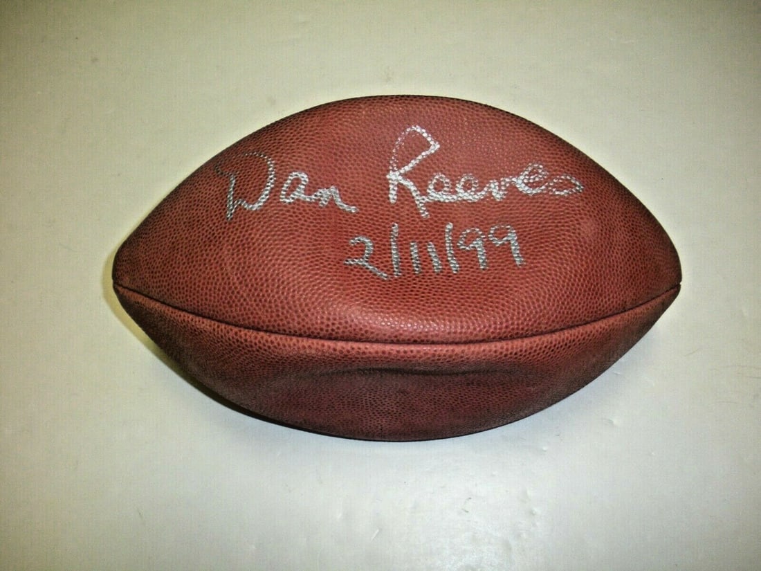 Dan Reeves Signed NFL Football with COA Super Bowl XXXIII Broncos Falcons (1 of 2)