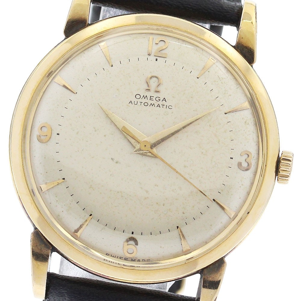 Omega C2445-7SC automatic men's wristwatch 32mm gold dial: Omega C2445-7SC automatic men's wristwatch 32mm gold dial This OMEGA C2445-7SC men's wristwatch features a Swiss-made automatic movement (Cal. 351) and a half-rotor design. The watch has a stainless s