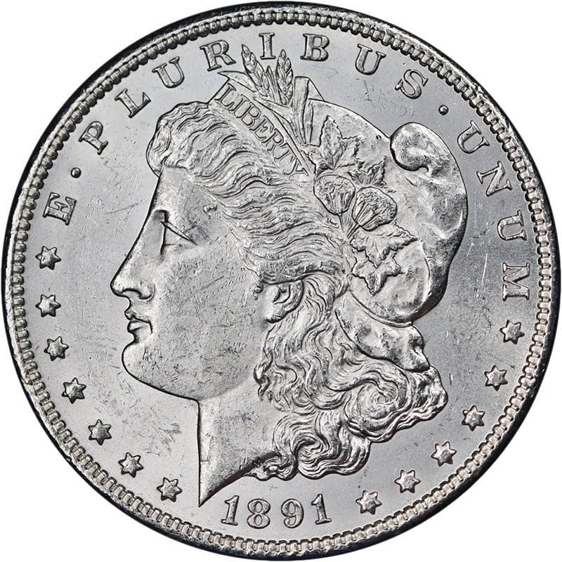 1891 CC Morgan Dollar Blast White BU+ (1 of 2)