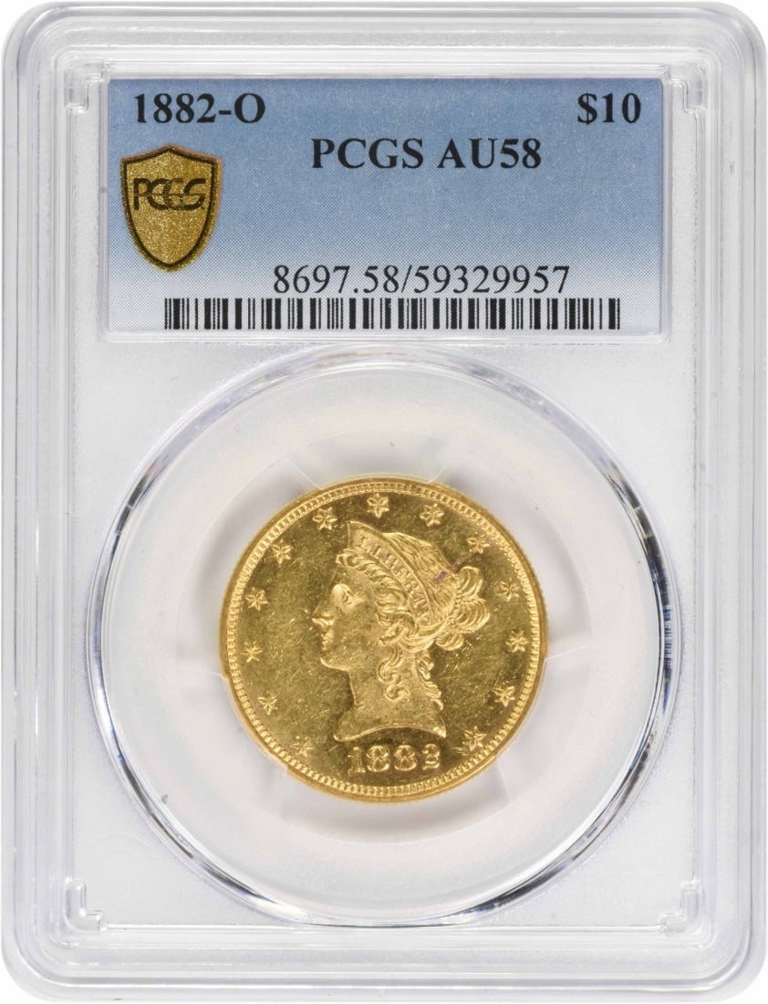 1882 O Liberty Head $10 Gold PCGS AU58 (1 of 4)
