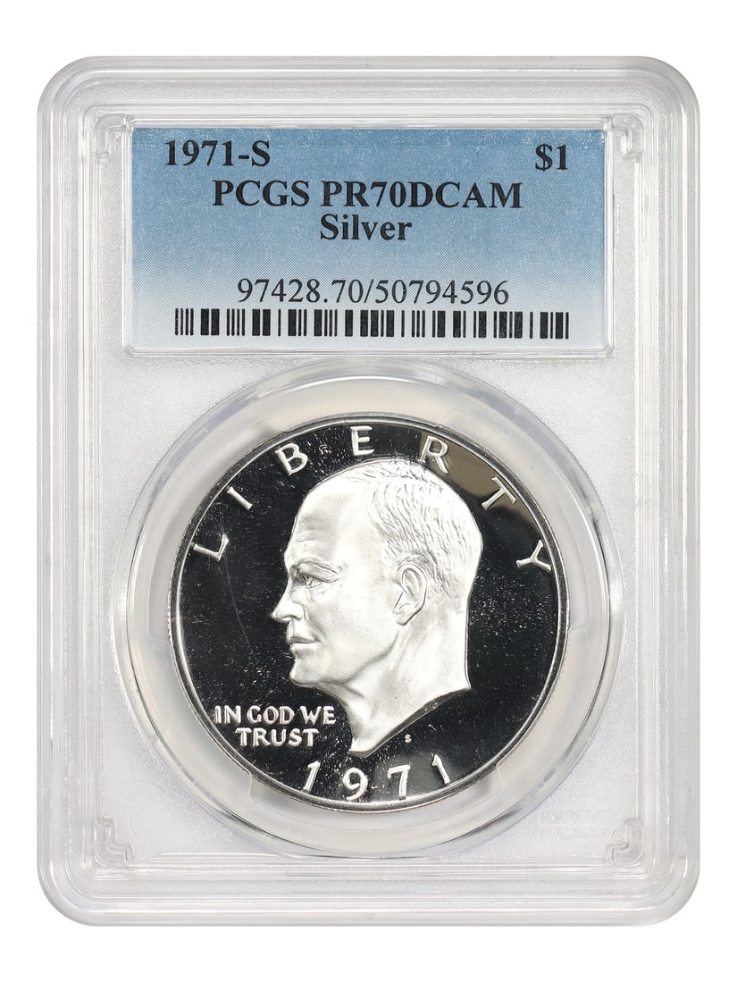 1971 S Ike Dollar $1 PCGS PR70DCAM Silver Proof (1 of 4)