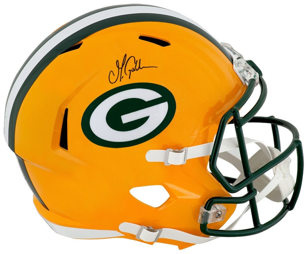 Signed Green Bay Packers Riddell Speed replica helmet Matthew Golden SS COA (1 of 1)