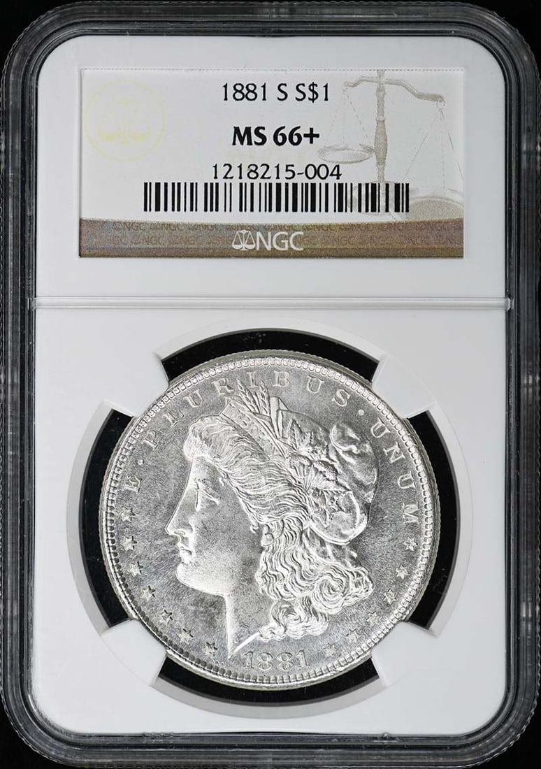 NGC MS66 Plus 1881-S San Francisco Morgan Dollar (1 of 2)
