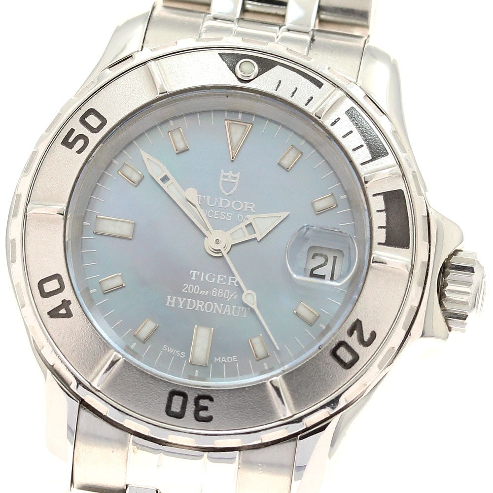 TUDOR Princess Date Hydronaut 99090P Womens Wristwatch: TUDOR Princess Date Hydronaut 99090P Womens Wristwatch Pre-owned TUDOR Princess Date Hydronaut wristwatch for women. This Swiss-made watch is identified by reference 99090P. Specifications Brand: TUDO