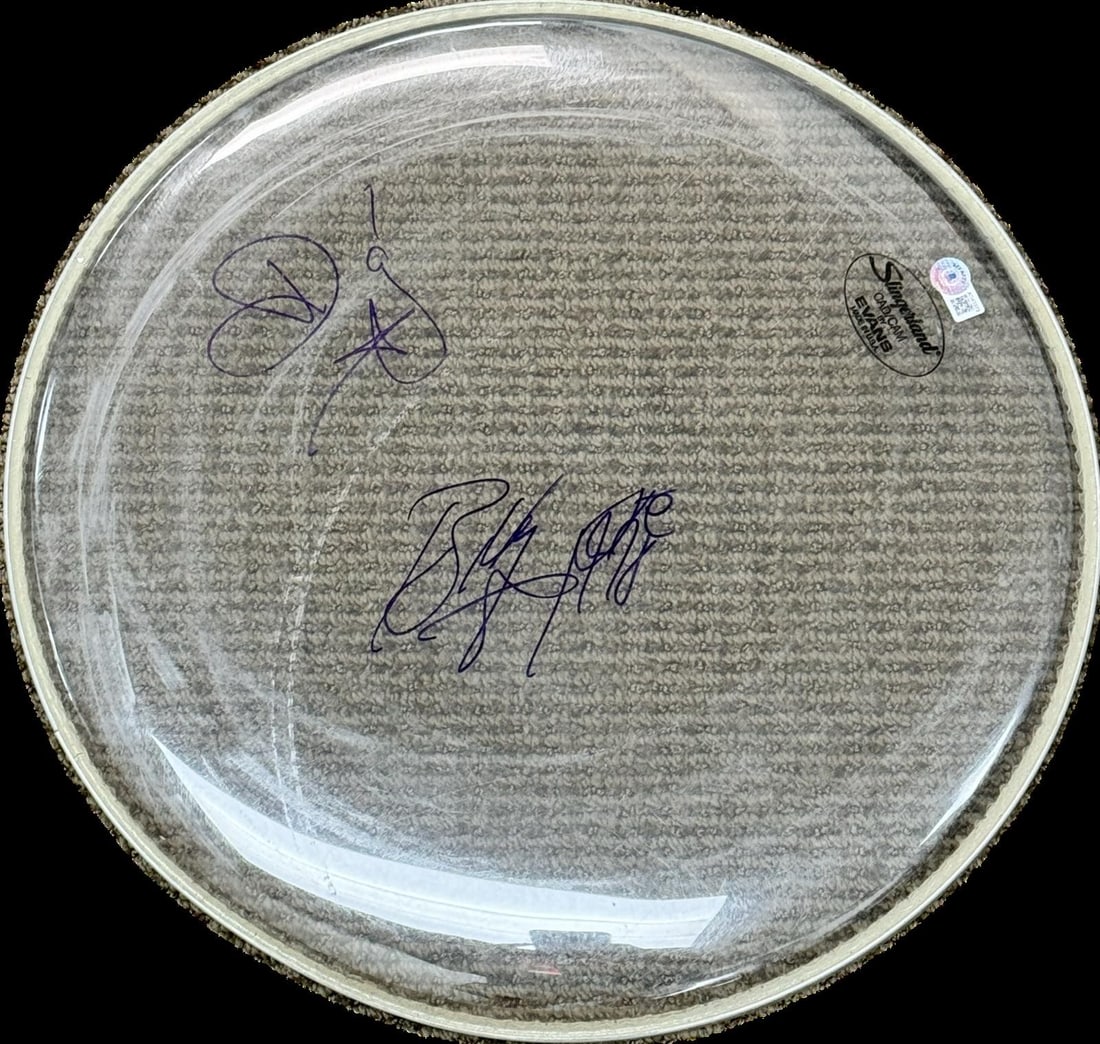 Autographed Smashing Pumpkins Drumhead Billy Corgan D'arcy Wretzky Beckett LOA (1 of 1)