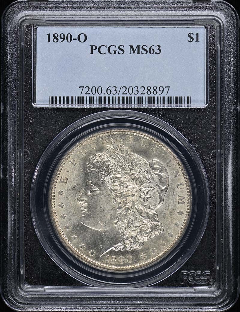 PCGS MS63 1890-O Morgan Silver Dollar: PCGS MS63 1890-O Morgan Silver Dollar This 1890 Morgan Dollar was minted in New Orleans and is graded MS63 by PCGS. The coin is uncirculated and comes with PCGS certification, making it a desirable ad