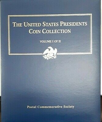 Complete US Presidential Dollar Coin and Stamp Two-Volume Set by Postal Commemorative Society: Complete US Presidential Dollar Coin and Stamp Two-Volume Set by Postal Commemorative Society This is a two-volume set of the United States Presidents Coin Collection, assembled by the Postal Commemor