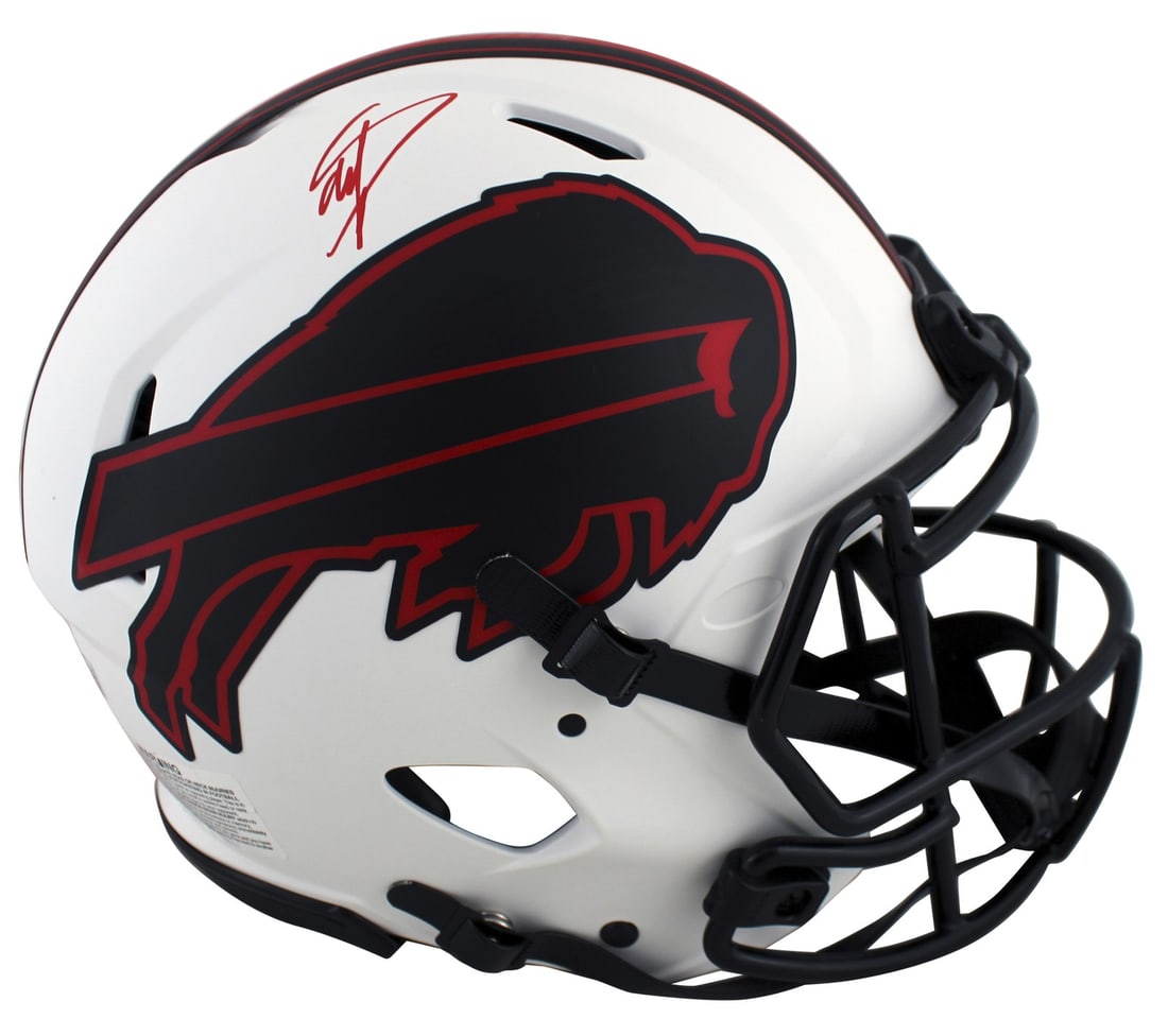 Stefon Diggs Autographed Lunar Full Size Speed Helmet Beckett Authenticated: Stefon Diggs Autographed Lunar Full Size Speed Helmet Beckett Authenticated This authentic, autographed Lunar Riddell Full Size Speed Proline Helmet has been personally signed by Stefon Diggs of the B