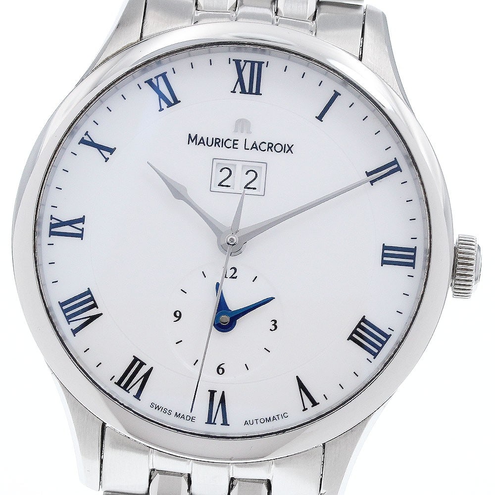 Maurice Lacroix Masterpiece GMT Mens Wristwatch MP6707-SS002-112: Maurice Lacroix Masterpiece GMT Mens Wristwatch MP6707-SS002-112 Maurice Lacroix Masterpiece GMT men's wristwatch, model MP6707-SS002-112. This pre-owned Swiss-made watch is designed for men and featu