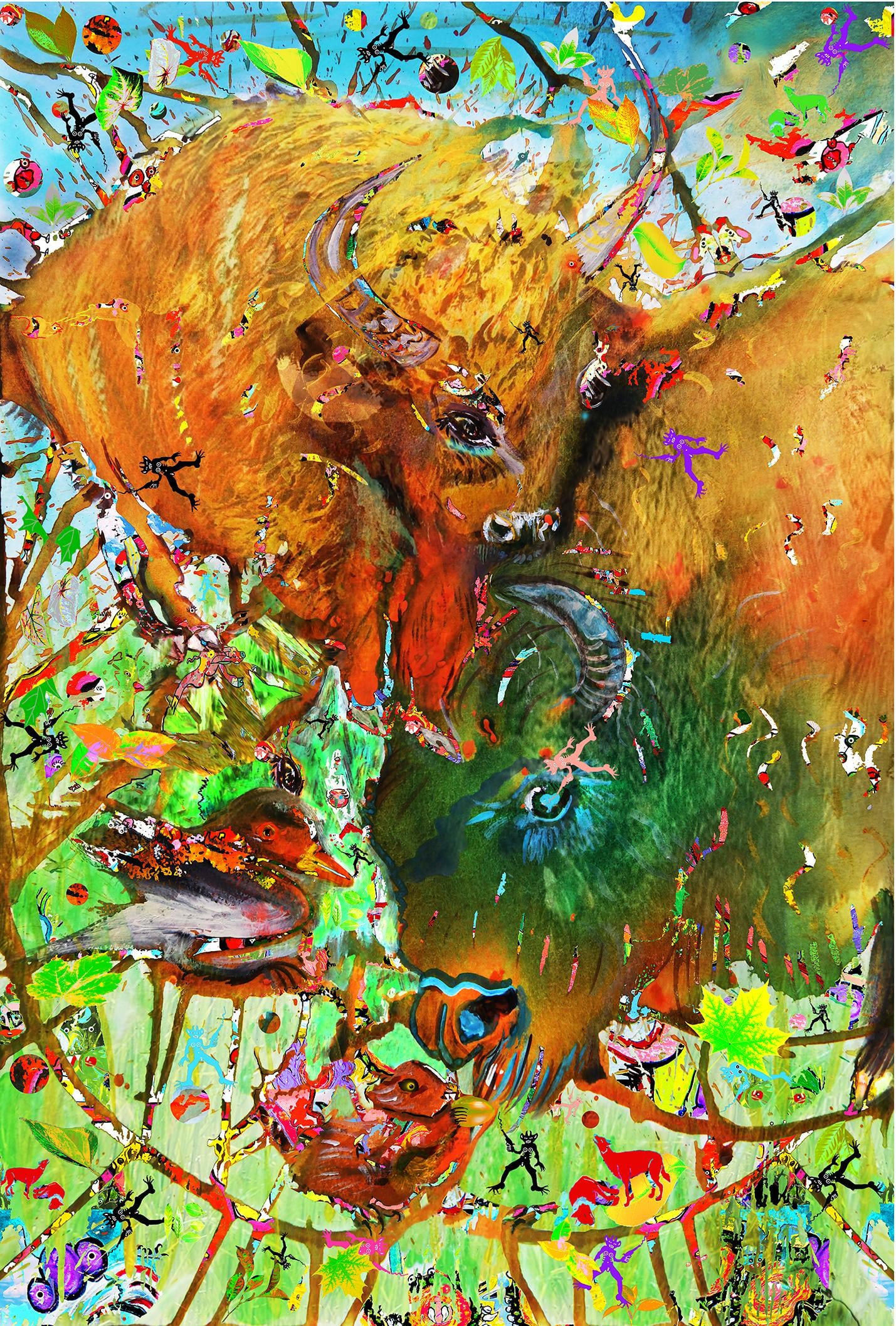 Kate Garner 'Almost Part of Ourselves' Print 1/10 Pop Art 28x20: Kate Garner 'Almost Part of Ourselves' Print 1/10 Pop Art 28x20 "Almost Part of Ourselves" is a striking print by renowned artist Kate Garner, created in 2020. This limited edition artwork is part of 