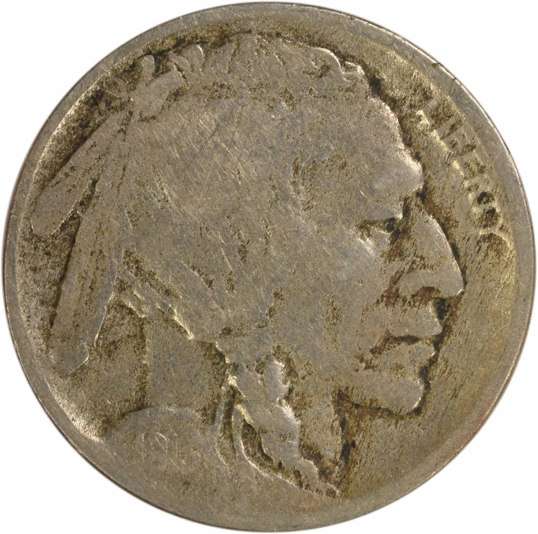 Buffalo Nickel 1913 Denver Mint Type 2 Five Cent Coin Fine Grade (1 of 2)
