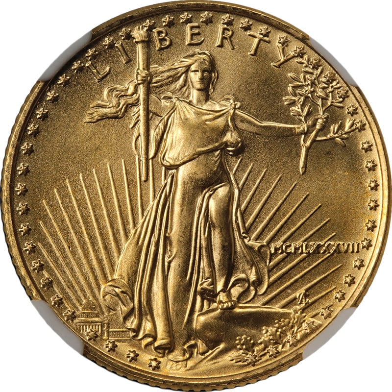 1987 $10 Gold American Eagle Coin NGC MS69 Uncirculated (1 of 4)