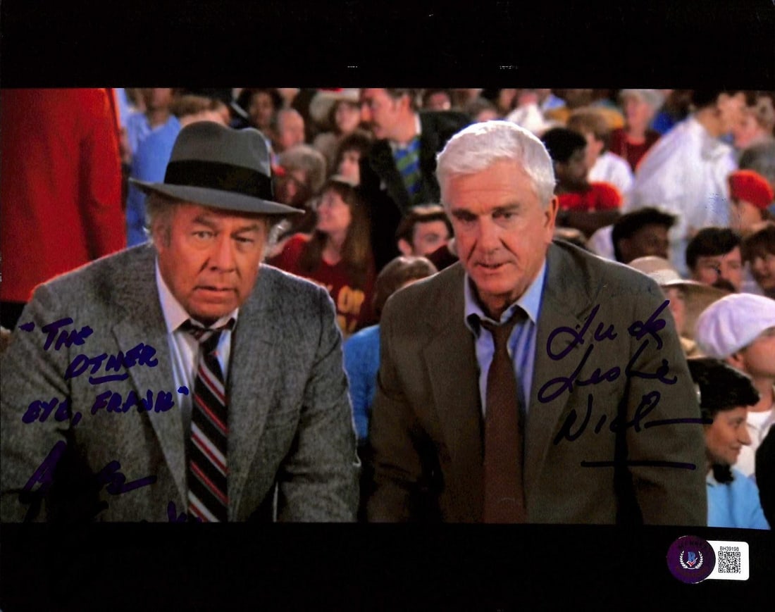 Beckett Authenticated Leslie Nielsen George Kennedy 8x10 Naked Gun Photo (1 of 1)