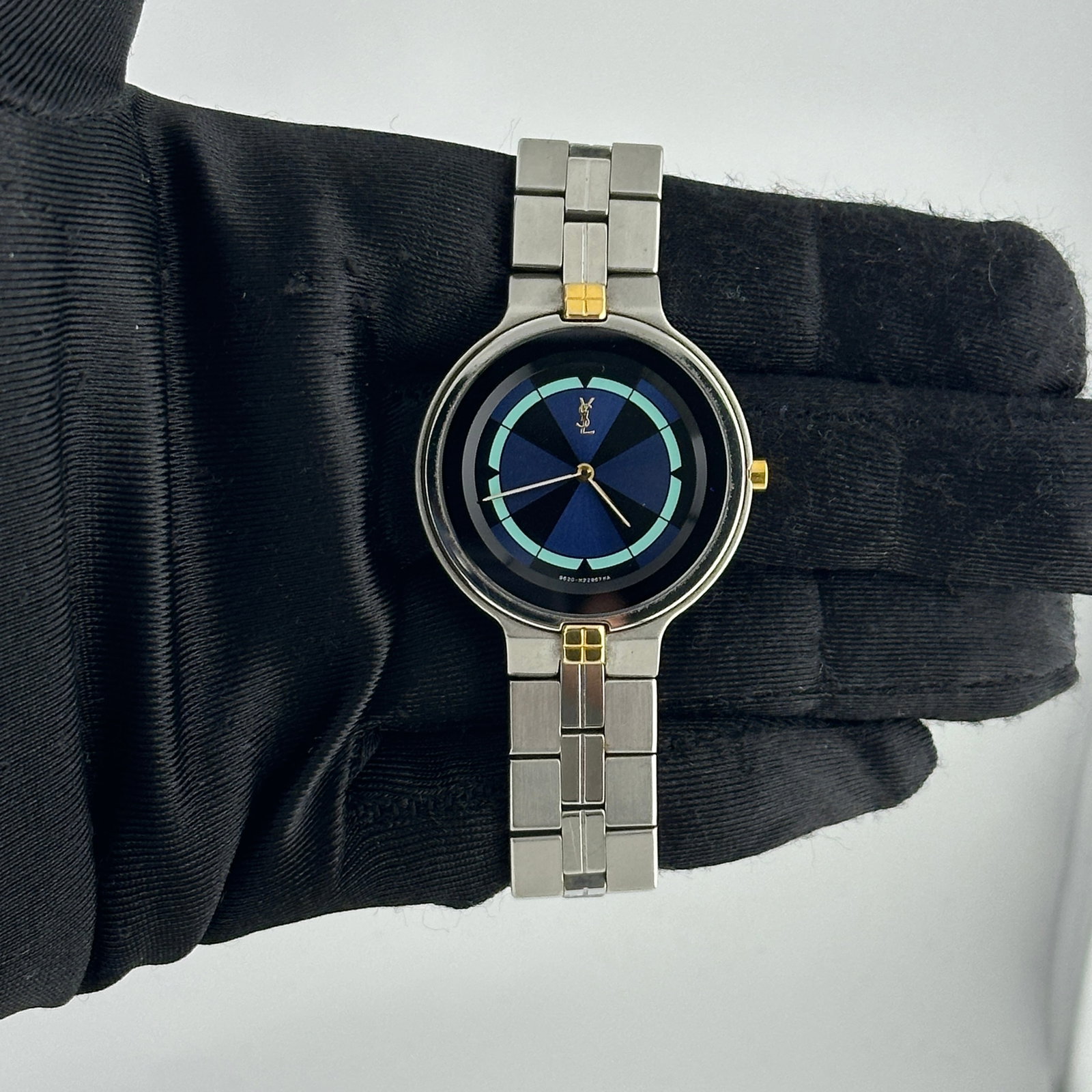 Yves Saint Laurent 9620H13847Y Stainless Steel Watch With Blue Black Dial (1 of 3)