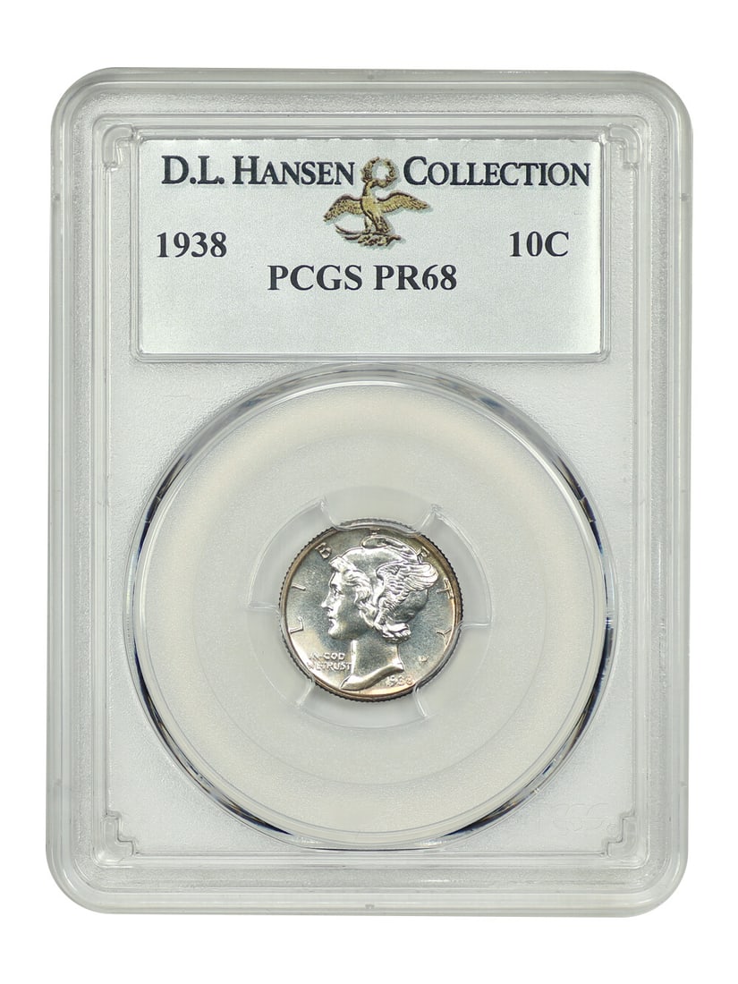 Mercury Dime 1938 10C PCGS PR68 Philadelphia (1 of 6)