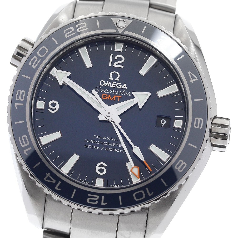OMEGA Seamaster Planet Ocean GMT Co-Axial Date Wristwatch: OMEGA Seamaster Planet Ocean GMT Co-Axial Date Wristwatch This is an OMEGA Seamaster Planet Ocean GMT Co-Axial Date wristwatch, model 232.90.44.22.03.001. Designed for men, this pre-owned timepiece is
