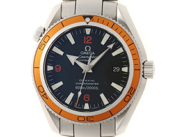 OMEGA Planet Ocean Men's Seamaster Wristwatch: OMEGA Planet Ocean Men's Seamaster Wristwatch This is an OMEGA Seamaster Planet Ocean 2209.50 wristwatch designed for men. Featuring Swiss craftsmanship, this pre-owned timepiece combines precision en