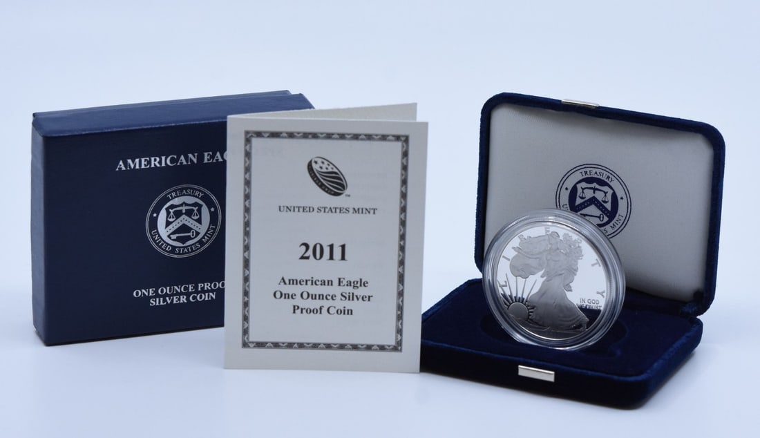 2011 W American Eagle Proof Silver Dollar OGP (1 of 1)