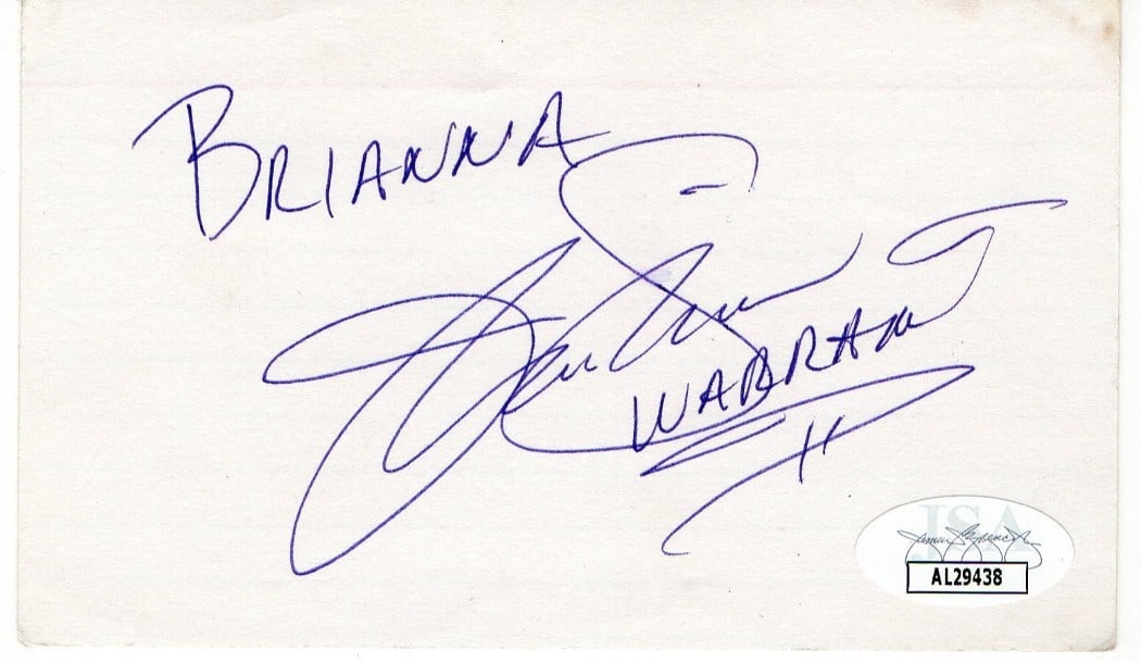 Jani Lane Authentic Signed 3x5 Index Card With JSA Certification: Jani Lane Authentic Signed 3x5 Index Card With JSA Certification This is an original index card autographed by Jani Lane, the late lead singer of Warrant. The autograph has been authenticated by James